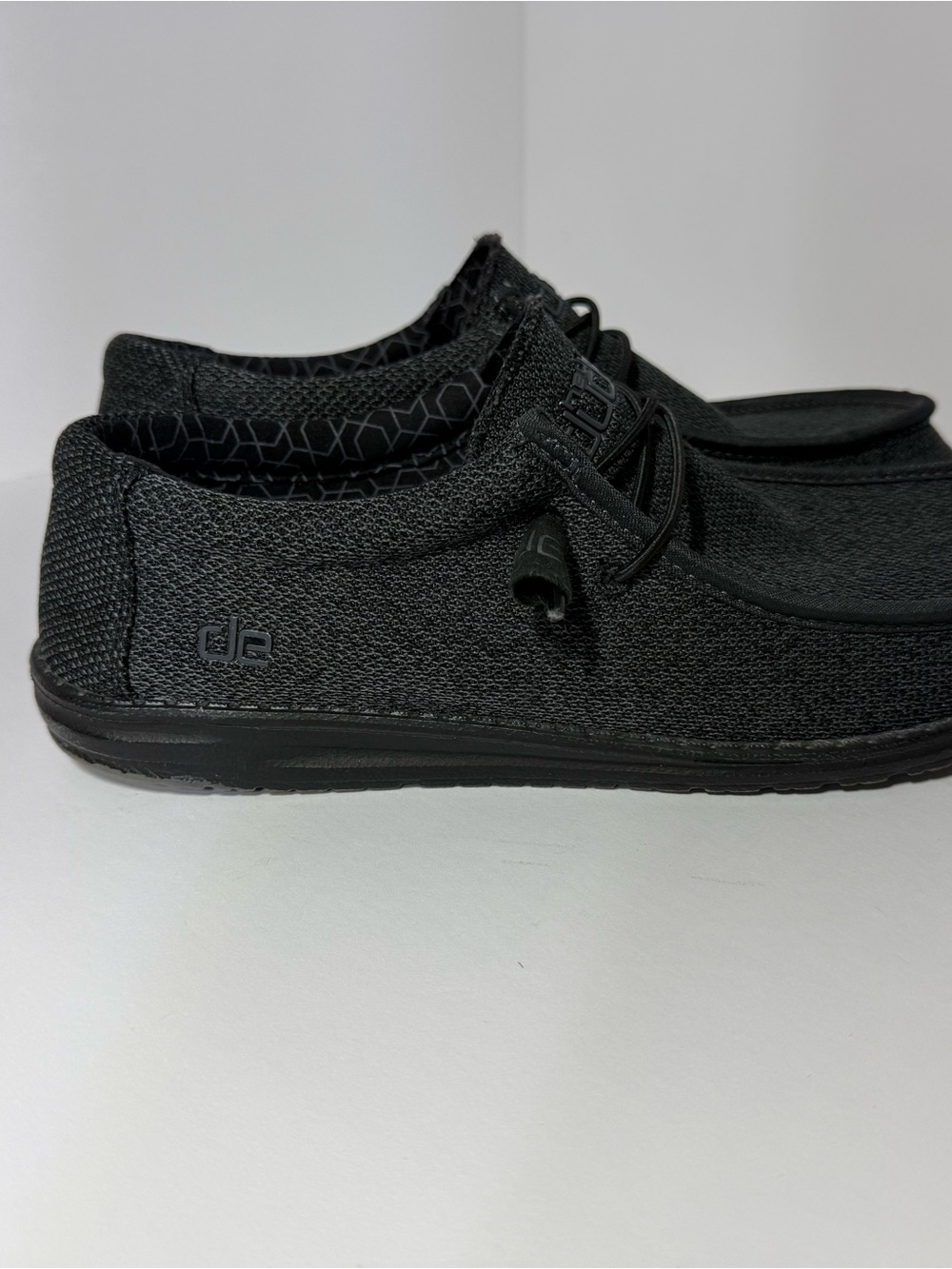 Hey Dude Black Knit Slip-On Loafers for Men - Picture 3 of 8